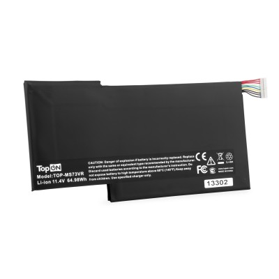 Аккумулятор для ноутбука MSI GS73VR Stealth Pro 11.4V 5700mAh PN: BTY-M6J