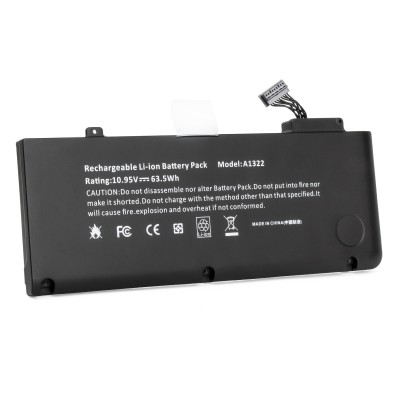 Аккумулятор, батарея для ноутбука MacBook Pro 13.3 Series. 10.95V 5800mAh 63.5Wh, усиленный. PN: A1322, A1278. Гарантия 12 мес.